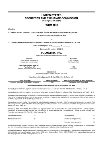 Vorschaubild Pulmatrix 10-K Jahresbericht 2025