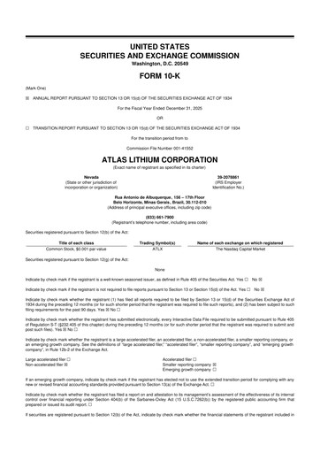 Thumbnail Atlas Lithium 10-K Annual Report 2025