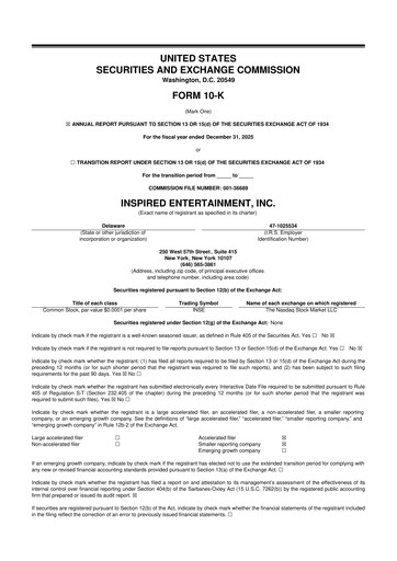 Thumbnail Inspired Entertainment 10-K Annual Report 2025