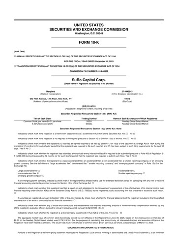 Thumbnail SuRo Capital 10-K Annual Report 2025