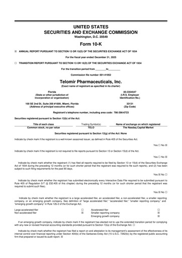 Thumbnail Telomir Pharmaceuticals 10-K Annual Report 2025