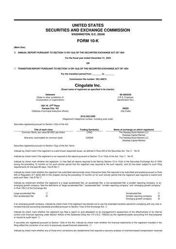 Thumbnail Cingulate 10-K Annual Report 2025