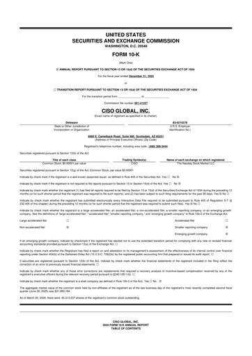 Thumbnail CISO Global 10-K Annual Report 2025