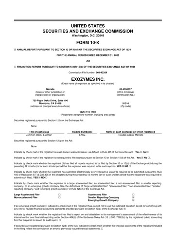 Vorschaubild eXoZymes 10-K Jahresbericht 2025