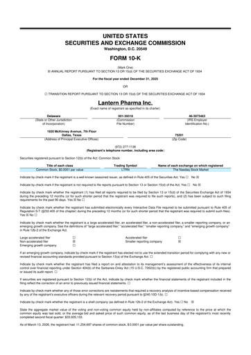 Miniature Lantern Pharma 10-K Rapport annuel 2025