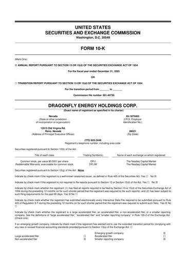 Thumbnail Dragonfly Energy 10-K Annual Report 2025