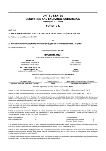 Vorschaubild Imunon 10-K Jahresbericht 2025