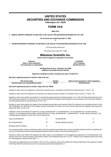 Vorschaubild Milestone Scientific 10-K Jahresbericht 2025