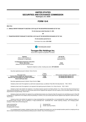 Thumbnail Tevogen Bio 10-K Annual Report 