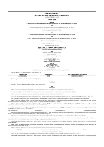 Thumbnail EUDA Health 20-F Annual Report 