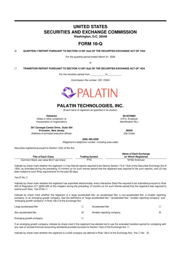 Thumbnail Palatin Technologies 10-Q Quarterly Report FY2026 