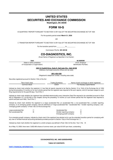 Thumbnail Co-Diagnostics
 10-Q Quarterly Report FY2026 