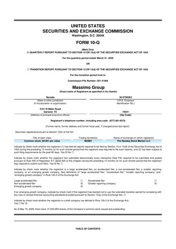 Thumbnail Massimo Motor 10-Q Quarterly Report FY2026 