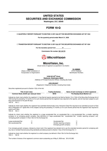 Thumbnail MicroVision 10-Q Quarterly Report FY2026 