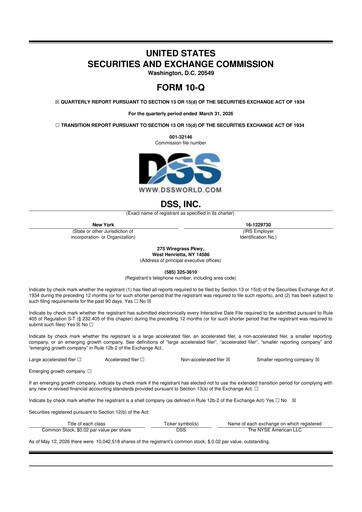 Miniature DSS, Inc. (Document Security Systems) 10-Q Rapport trimestriel 2026 