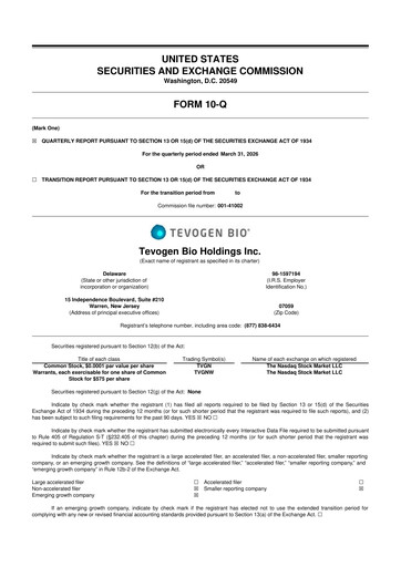 Thumbnail Tevogen Bio 10-Q Quarterly Report FY 