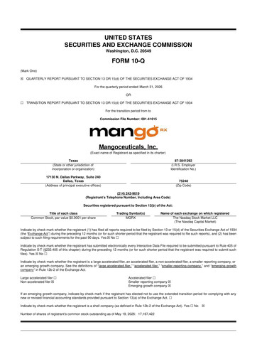 Thumbnail Mangoceuticals 10-Q Quarterly Report FY 
