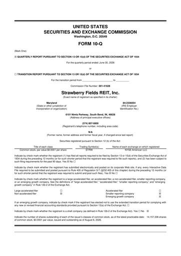 Thumbnail Strawberry Fields REIT 10-Q Quarterly Report FY2026 