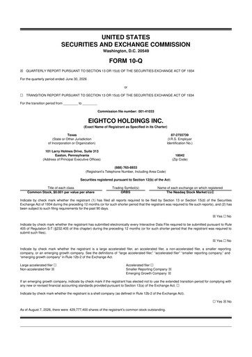 Thumbnail Eightco Holdings 10-Q Quarterly Report FY2026 