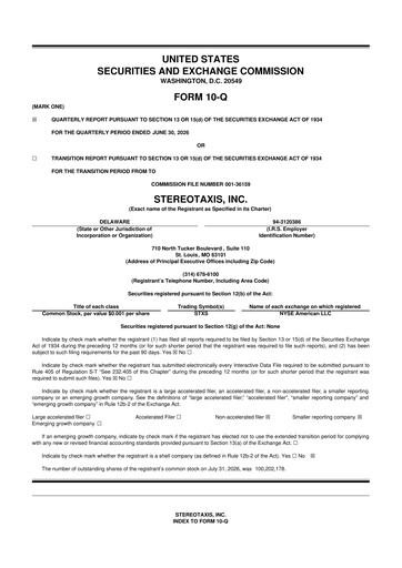 Thumbnail Stereotaxis 10-Q Quarterly Report FY2026 