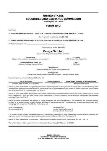Thumbnail Omega Flex 10-Q Quarterly Report FY2026 