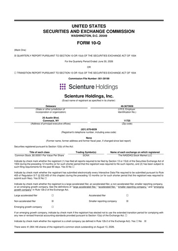 Vorschaubild Scienture Holdings 10-Q Quartalsbericht 2026 