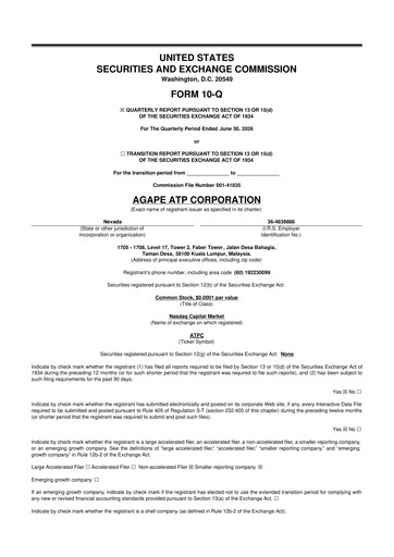 Vorschaubild Agape ATP 10-Q Quartalsbericht 2026 