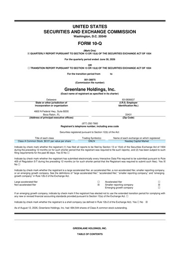 Vorschaubild Greenlane Holdings, Inc. 10-Q Quartalsbericht 2026 