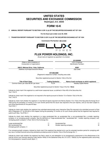 Vorschaubild Flux Power 10-K Jahresbericht 2026