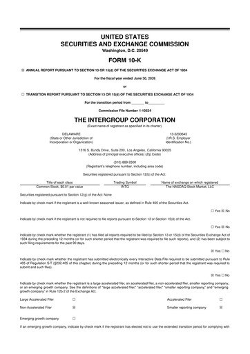 Thumbnail The InterGroup Corporation 10-K Annual Report 2026