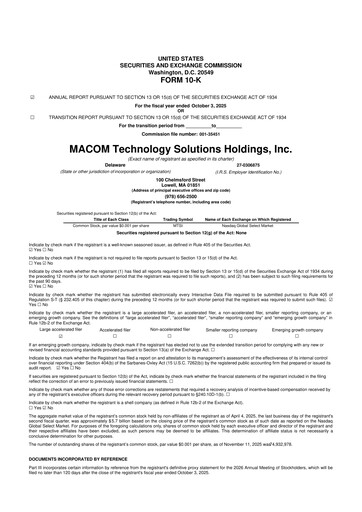 Thumbnail MACOM Technology Solutions 10-K Annual Report 2025