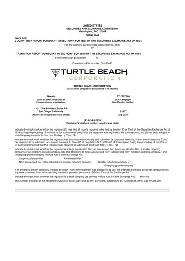 Thumbnail Turtle Beach Corp
 10-Q Quarterly Report FY2017 