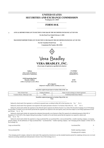 Thumbnail Vera Bradley
 10-K Annual Report 2020