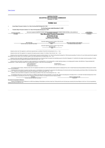 Miniature New Mountain Finance Corporation 10-K Rapport annuel 