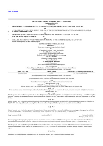 Thumbnail Adecoagro 20-F Annual Report 2024