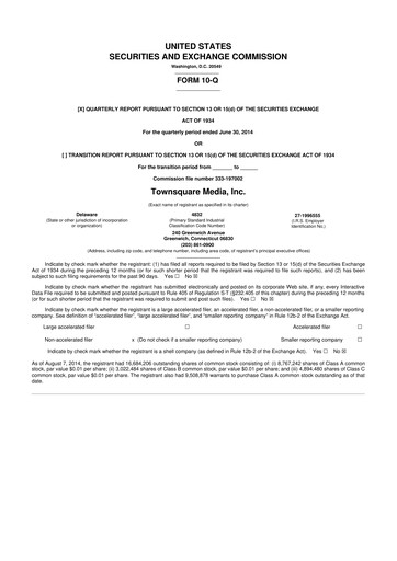 Thumbnail Townsquare Media 10-Q Quarterly Report FY 