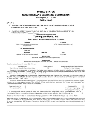 Thumbnail Townsquare Media 10-Q Quarterly Report FY2020 