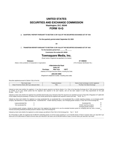 Thumbnail Townsquare Media 10-Q Quarterly Report FY2025 