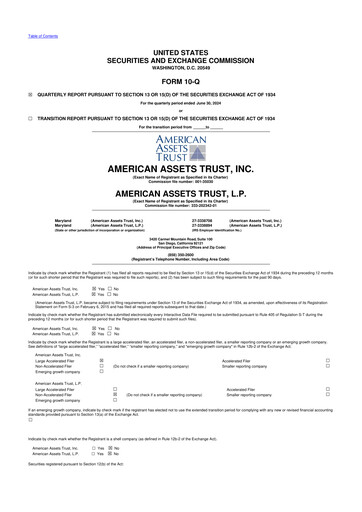 Thumbnail American Assets Trust
 10-Q Quarterly Report FY2024 