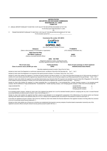 Thumbnail GoPro 10-K Annual Report 2023