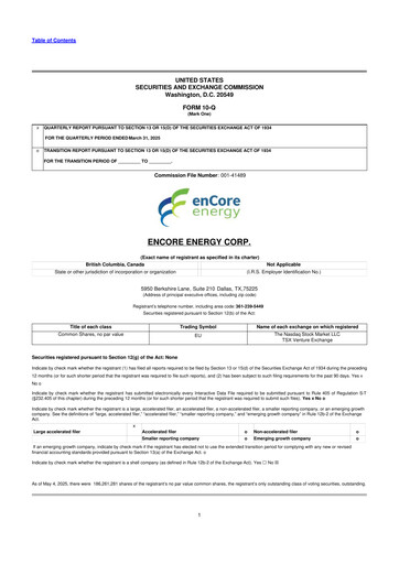 Miniature enCore Energy 10-Q Rapport trimestriel 2025 