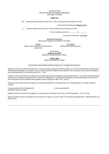 Vorschaubild OptimizeRx 10-Q Quartalsbericht  