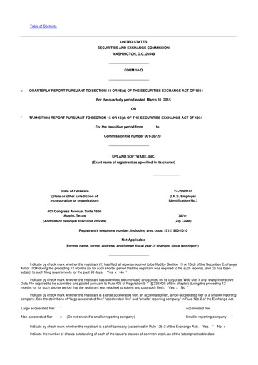 Thumbnail Upland Software
 10-Q Quarterly Report FY2015 