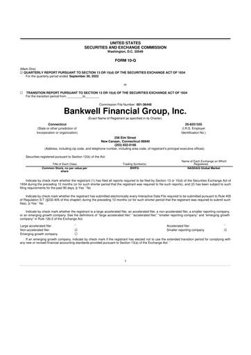 Vorschaubild Bankwell Financial Group 10-Q Quartalsbericht 2022 