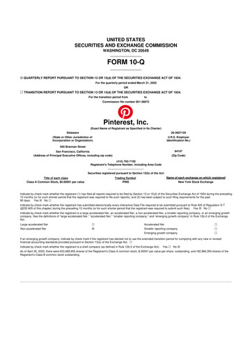 Thumbnail Pinterest 10-Q Quarterly Report FY2020 