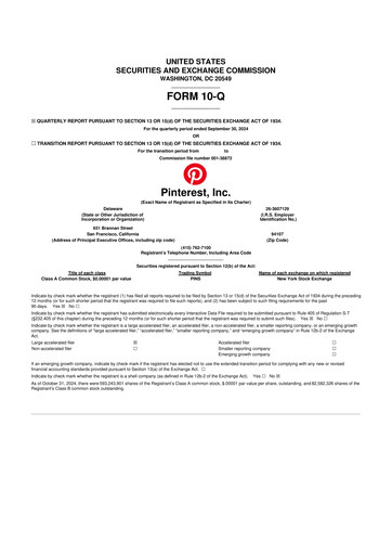 Thumbnail Pinterest 10-Q Quarterly Report FY2024 