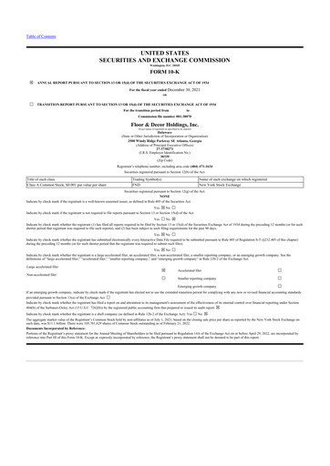 Thumbnail Floor & Decor

 10-K Annual Report 2021