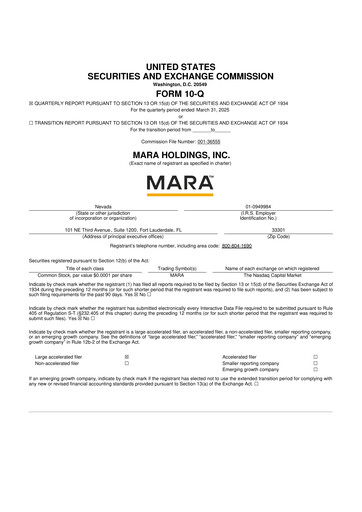 Thumbnail MARA Holdings
 10-Q Quarterly Report FY2025 