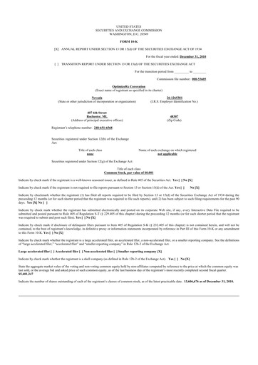 Thumbnail OptimizeRx 10-K Annual Report 