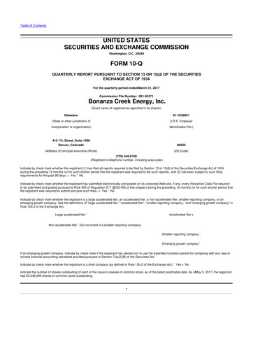 Thumbnail Civitas Resources 10-Q Quarterly Report FY2017 